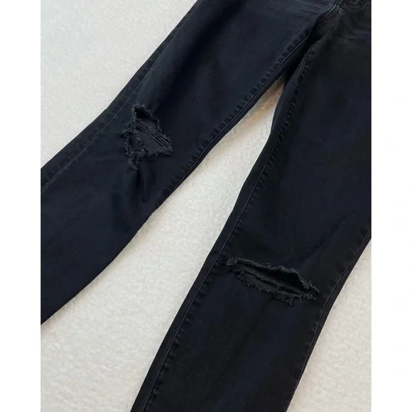 MADEWELL • Black High-Rise Distressed Knee Skinny Jeans, 27 - Picture 12 of 16